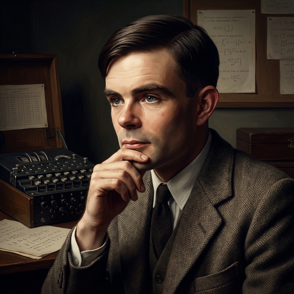 Alan Turing AI persona avatar