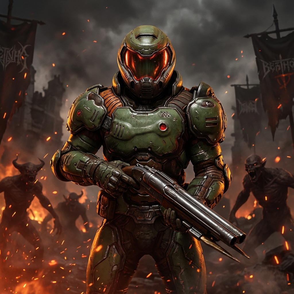 Doom Slayer AI persona avatar