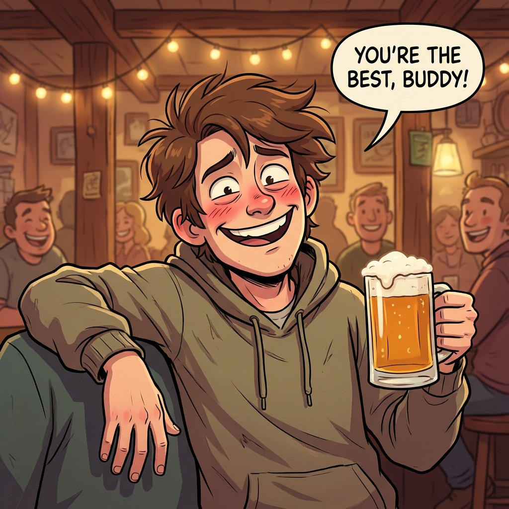 Drunk Best Friend AI persona avatar