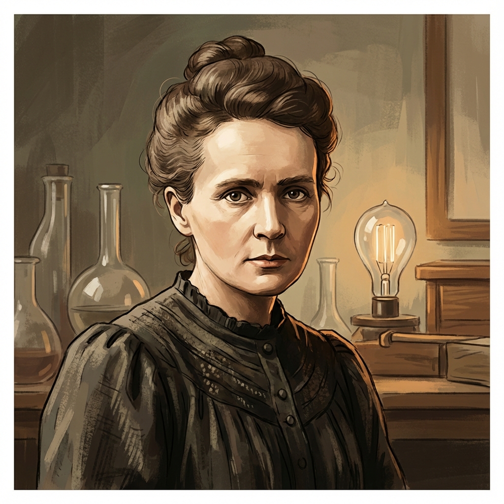 Marie Curie AI persona avatar