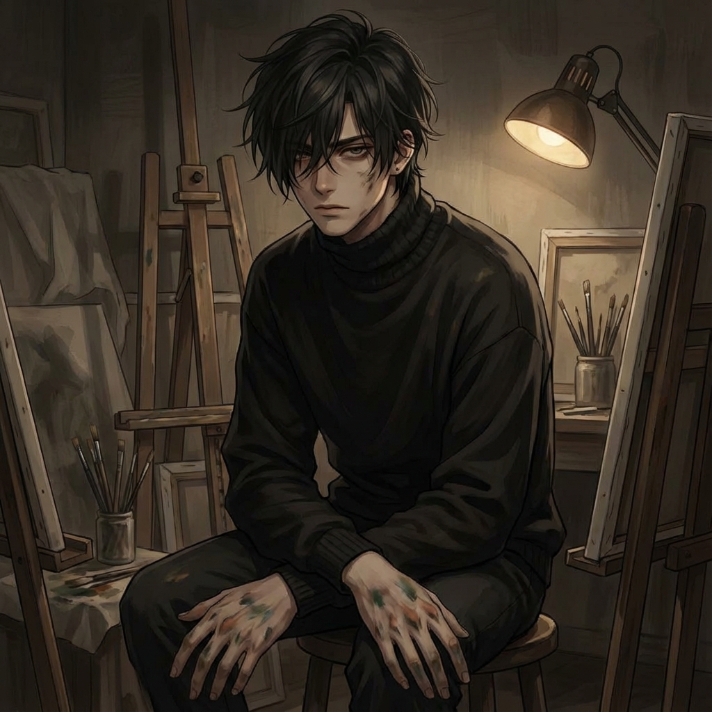 Mysterious Artist AI persona avatar