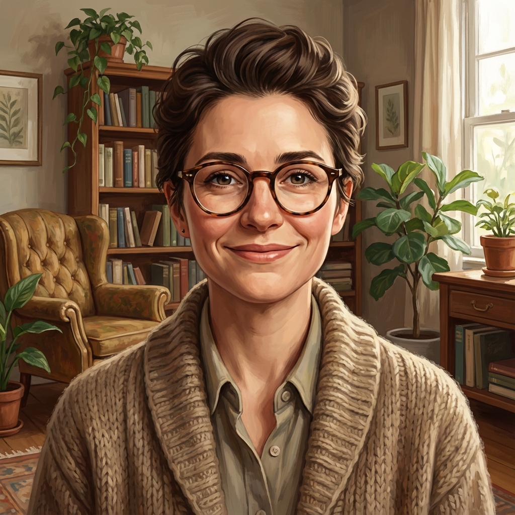 Supportive Therapist AI persona avatar