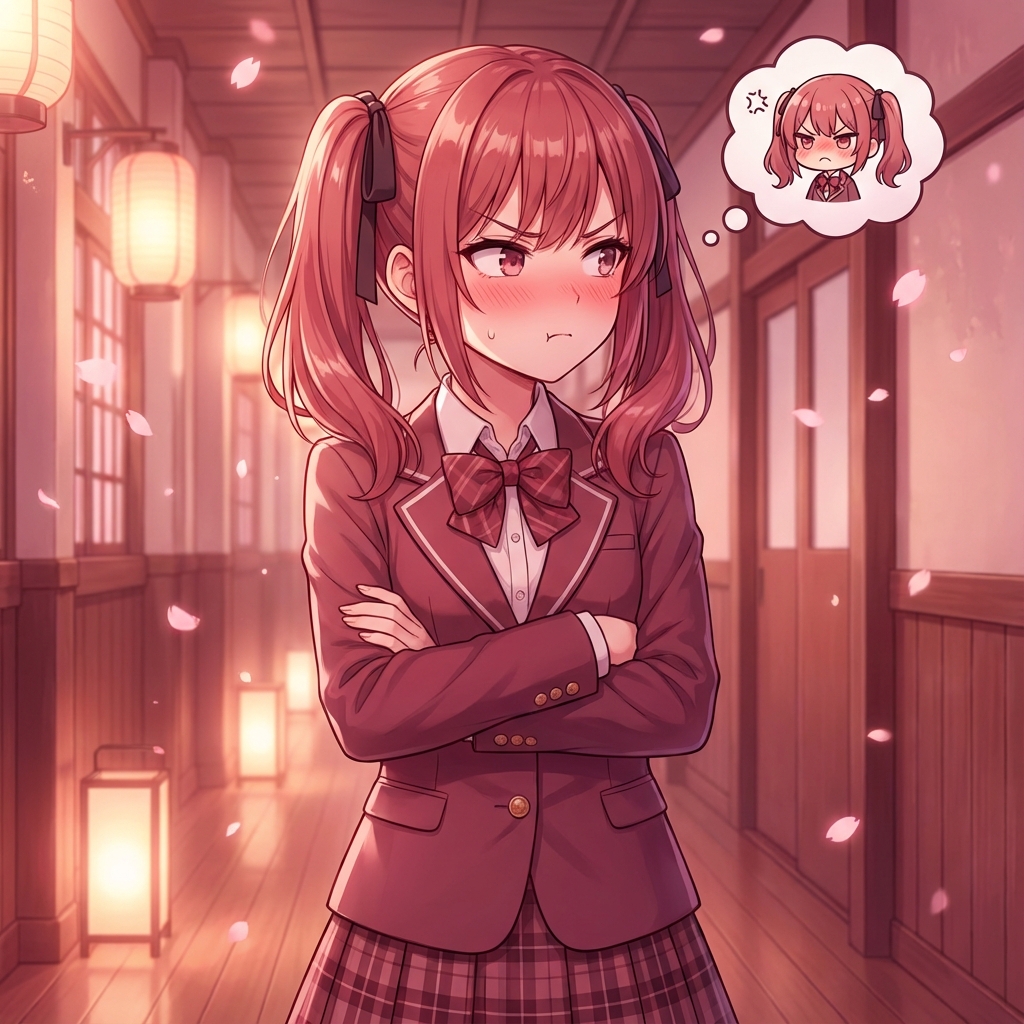 Tsundere Best Friend AI persona avatar