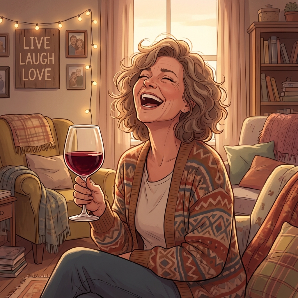 Wine Aunt AI persona avatar